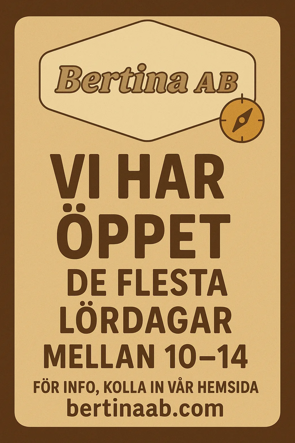 välkomna till oss
